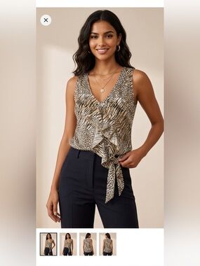 Airfield Animal Print Top